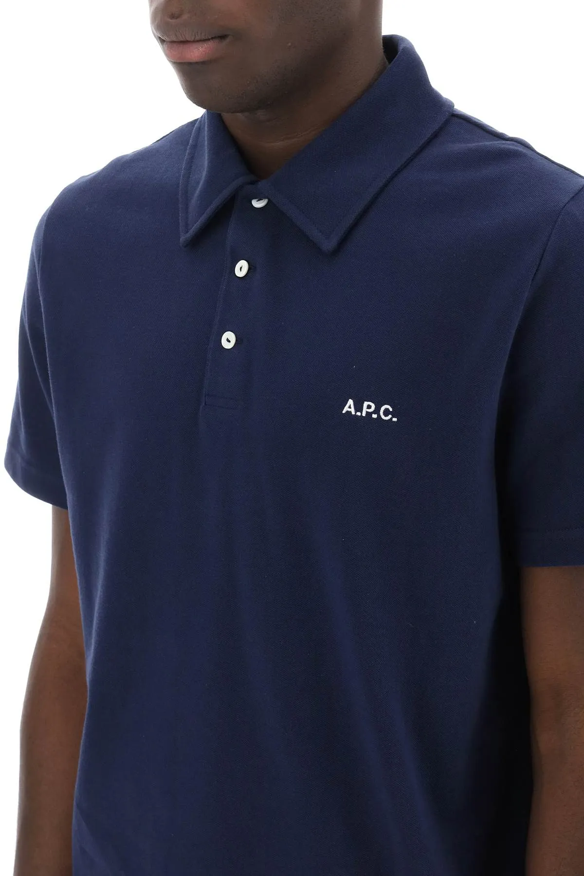 A.p.c. Austin Polo Shirt With Logo Embroidery (Size - S)