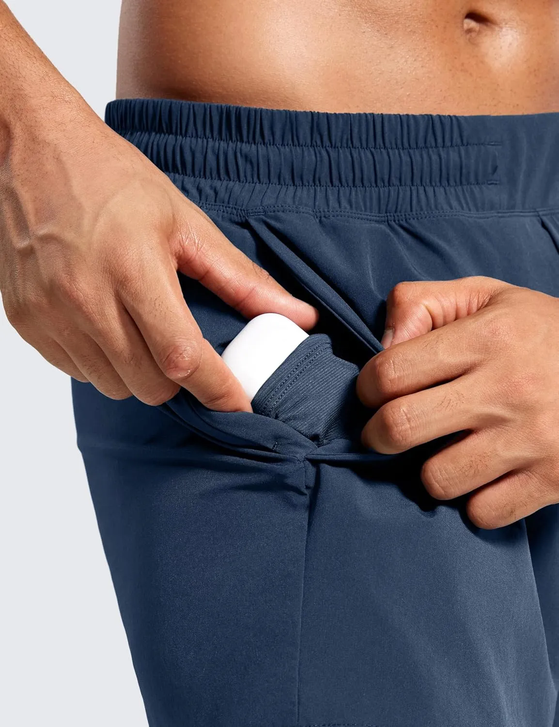 CRZ YOGA 2 in 1 Mens Athletic Shorts 5'' with Liner Quick Dry Lightweight for Running Sports Gym with Pockets