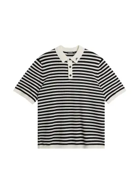 Darrell Stripe Loose Polo / Black