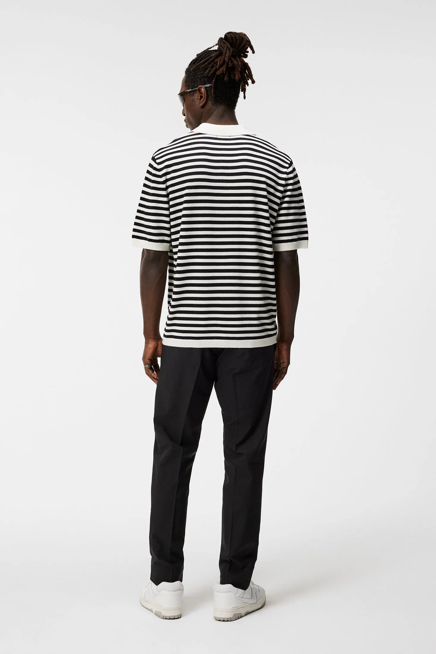 Darrell Stripe Loose Polo / Black