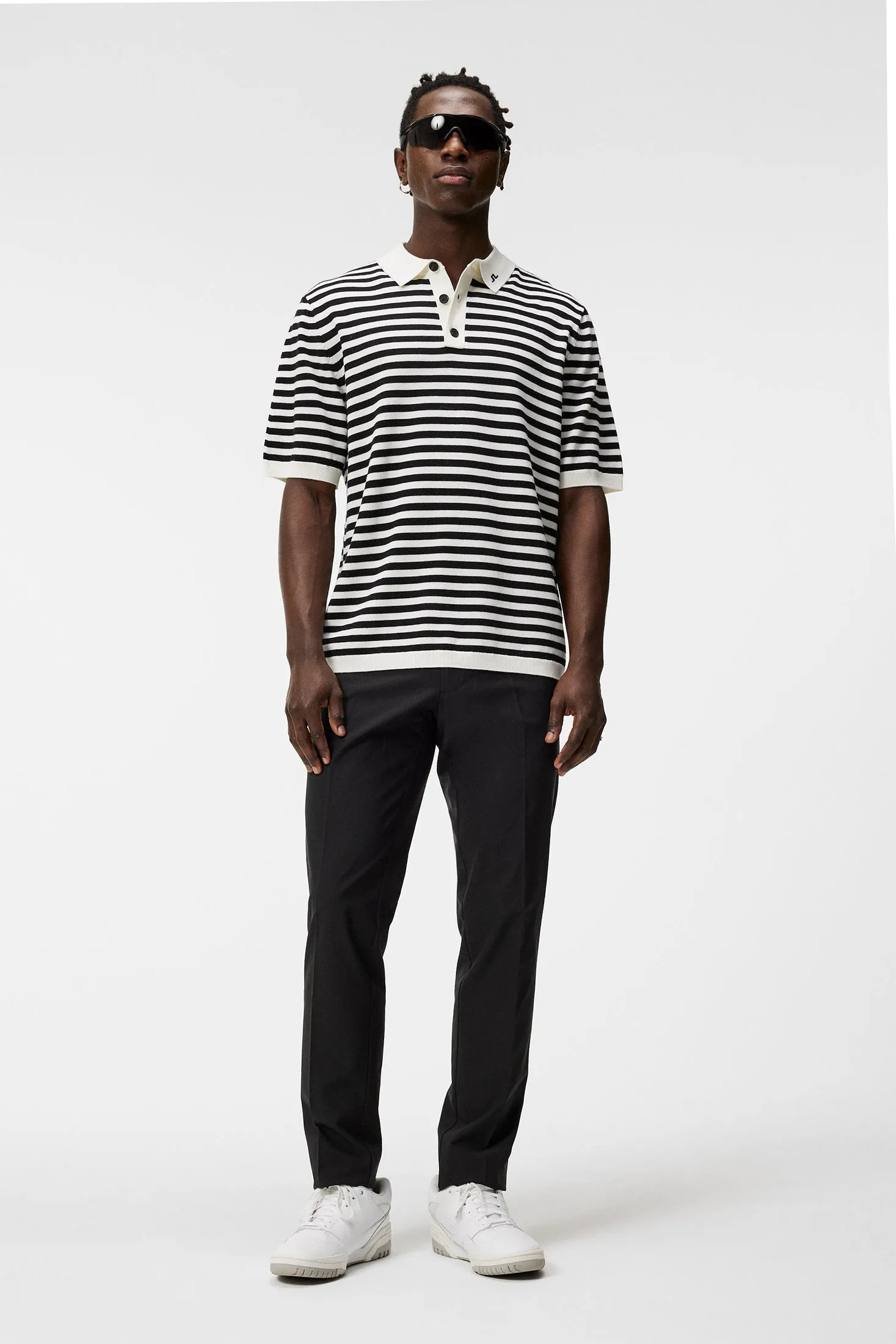 Darrell Stripe Loose Polo / Black
