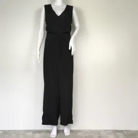 DH New York Varsity Elegant Elastic Waist Side Stripes Jumpsuit