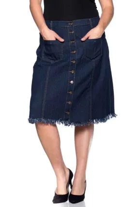 Frayed Denim Skirt
