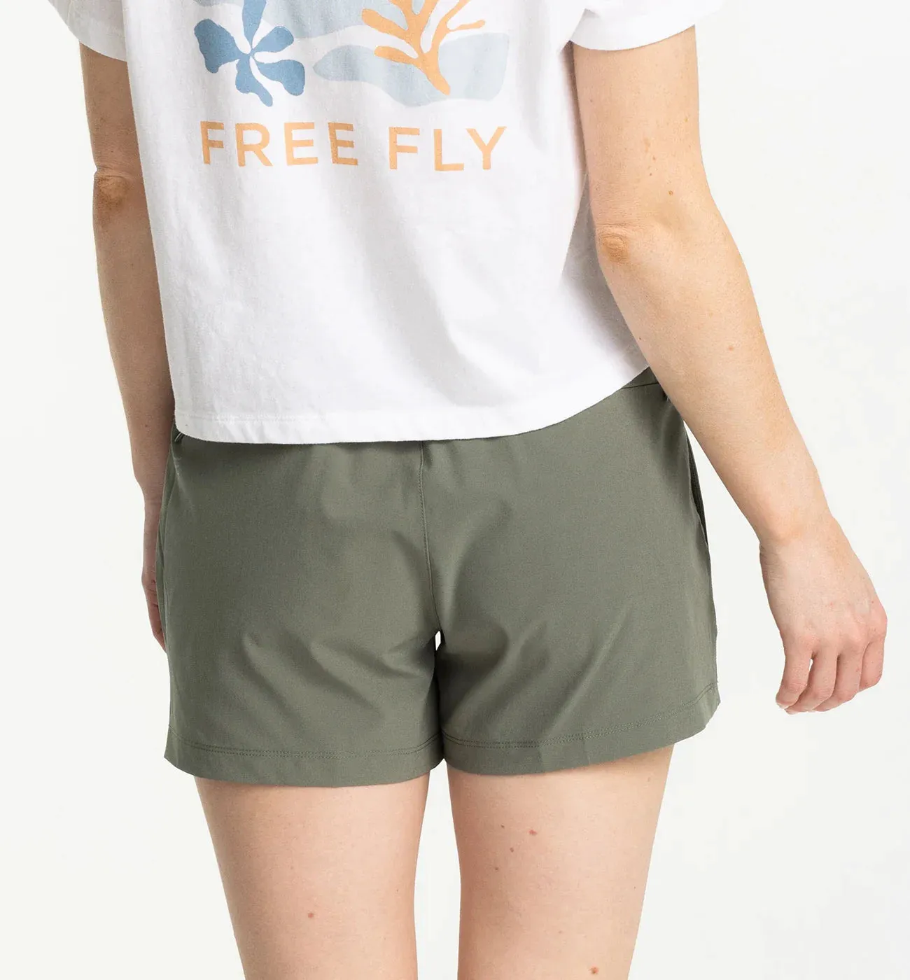 Free Fly W Pull On Breeze Short AGAVE GREEN