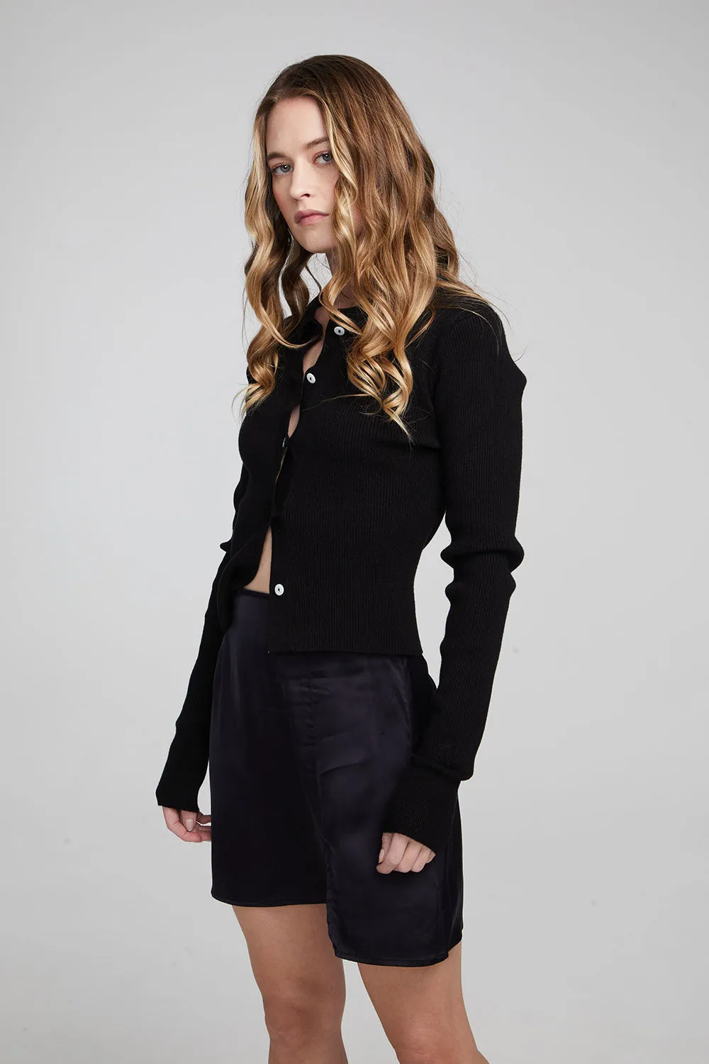Jayla Shadow Black Cardigan