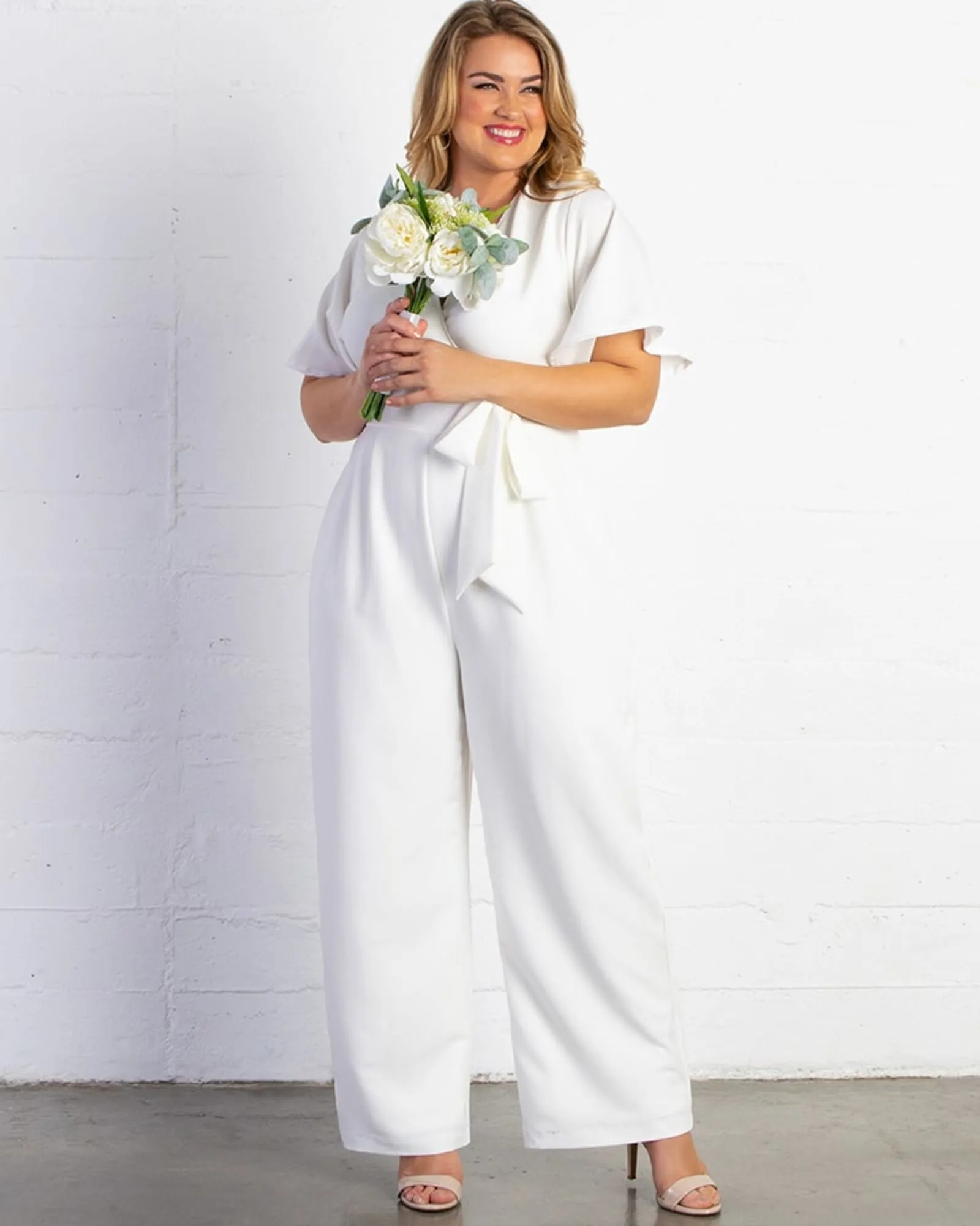 Karina Crepe Jumpsuit | IVORY