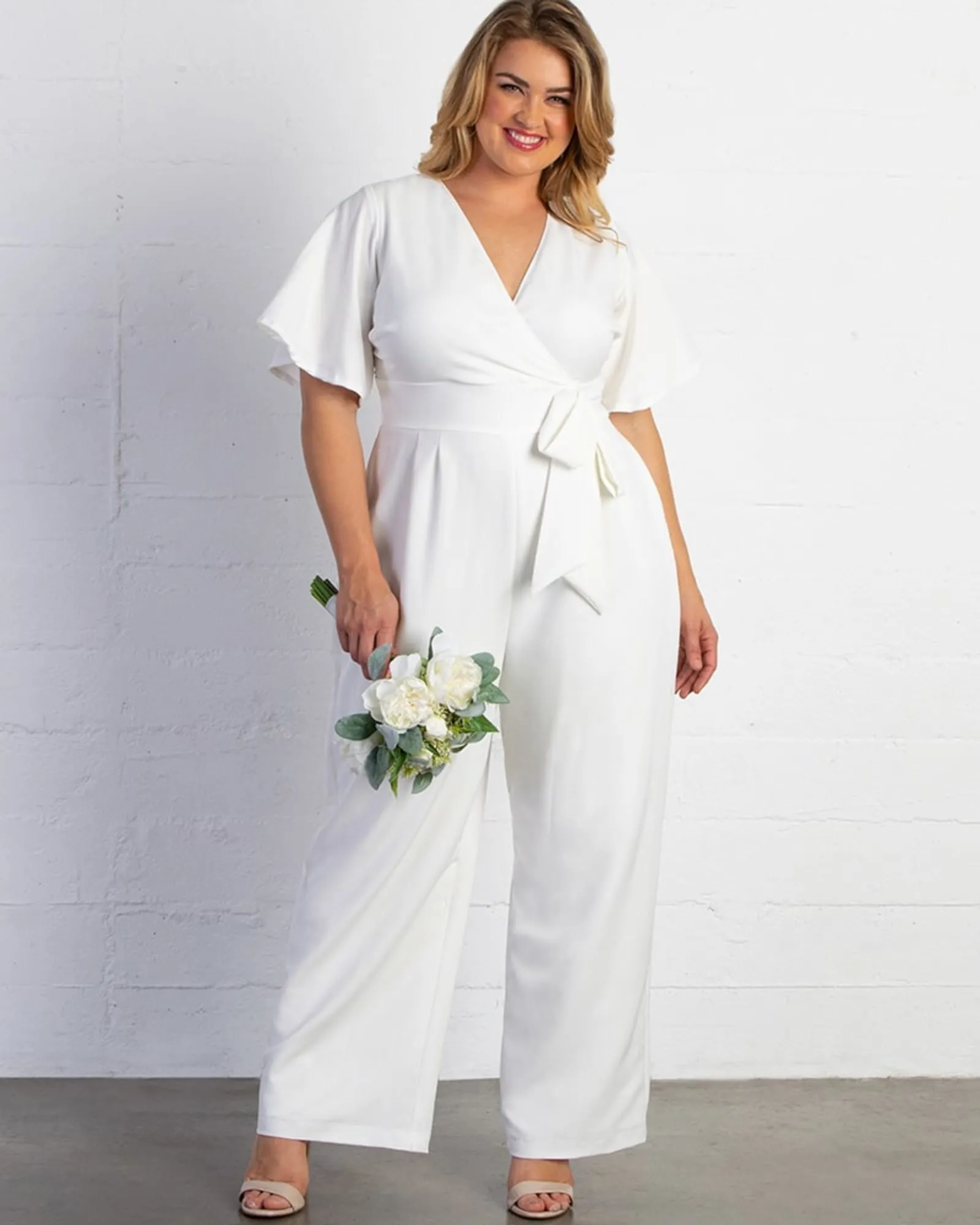 Karina Crepe Jumpsuit | IVORY