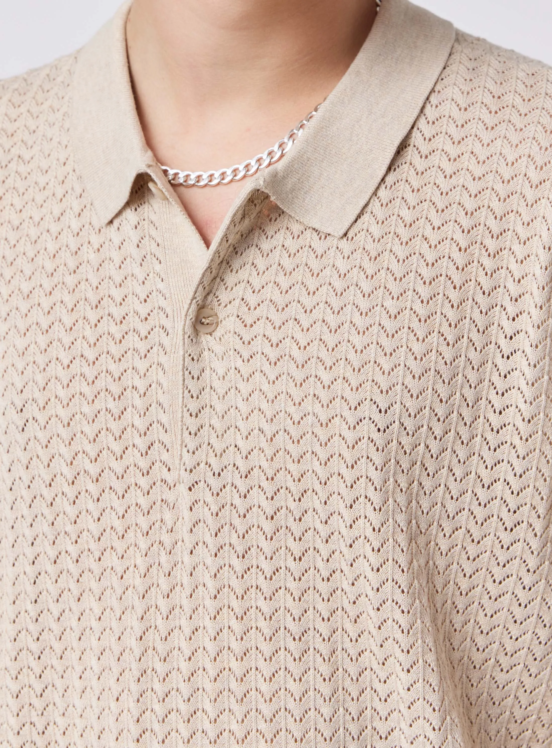 Knitted Polo Sand