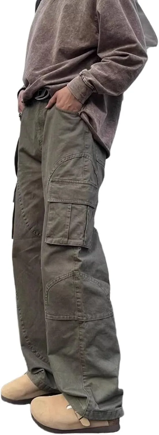 Men's Casual Cargo Pants Hiking Pants Workout Joggers Sweatpants Baggy Pants Hip Hop Jeans Streetwear