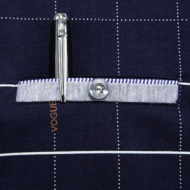 Men's Casual Plaid Polo
