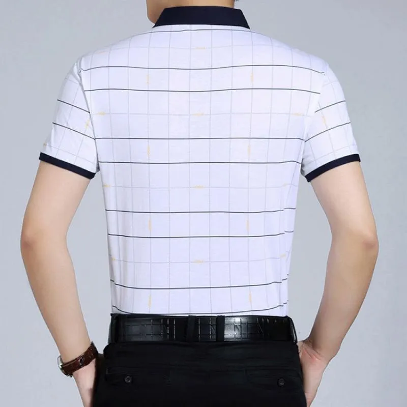 Men's Casual Plaid Polo