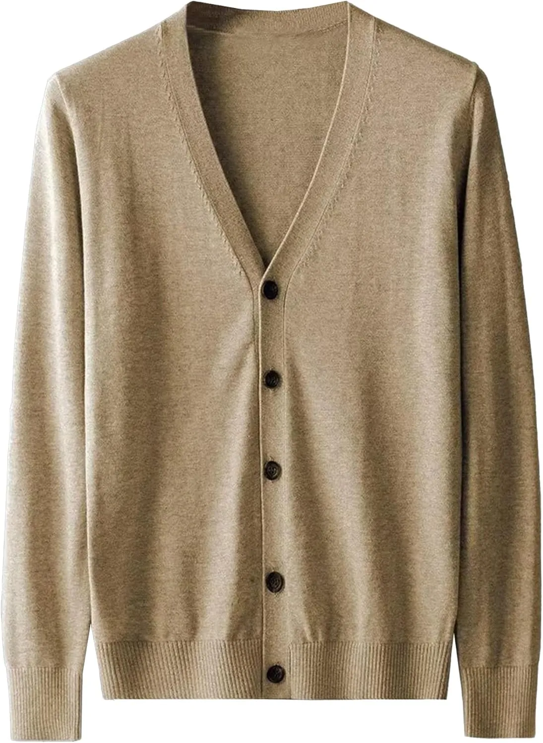 Mens Lightweight Sweater V-Neck Jacket Breathable Buttons Knited Cardigan Comfortable Soft Outerwear