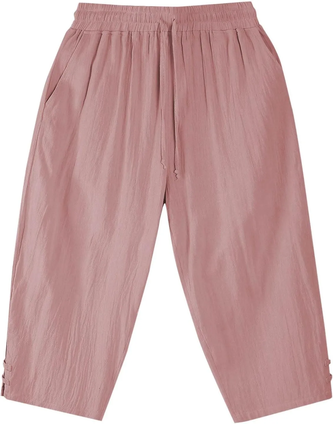 Mens Linen Pants Baggy Elastic Waist Lightweight Casual Pants for Men Mens Golf Pants 80S Outfit for Men Beach Clothes