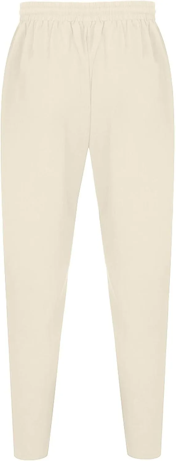 Mens Linen Pants Summer Elastic Waist Beach Pants Drawstring Holiday Tapered Boho Trousers Pants with Pockets