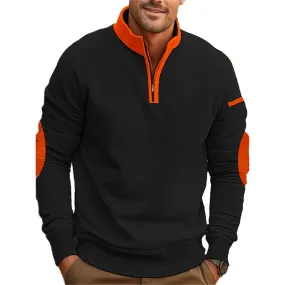 Men's Long Sleeve Color Block Polo Shirt 46386332L