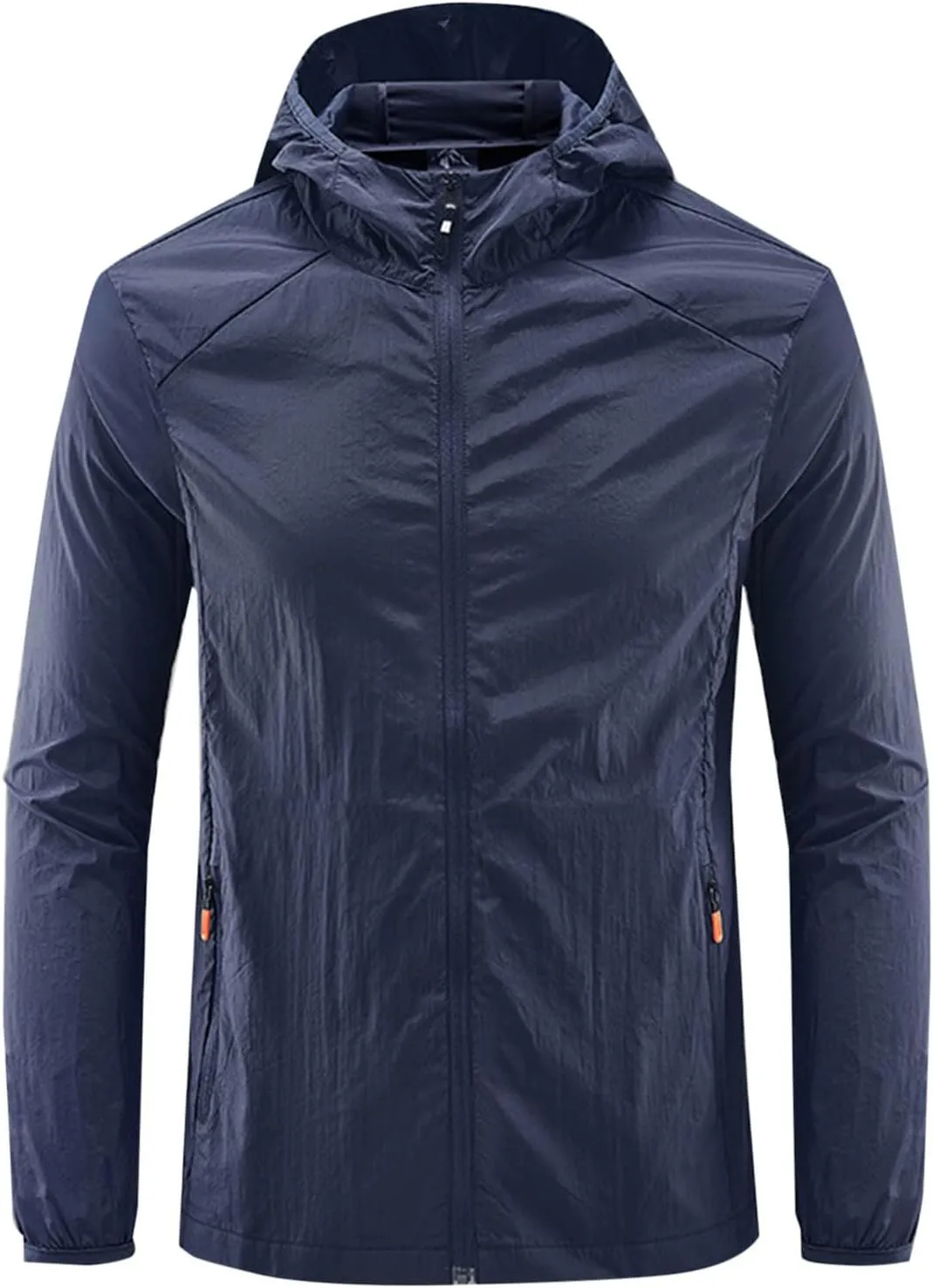 Men's UPF 50  Sun Protection Outdoor Lightweight Ultra-Light Thin Breathable Fishing Hiking Full Zip Hoodie Jackets