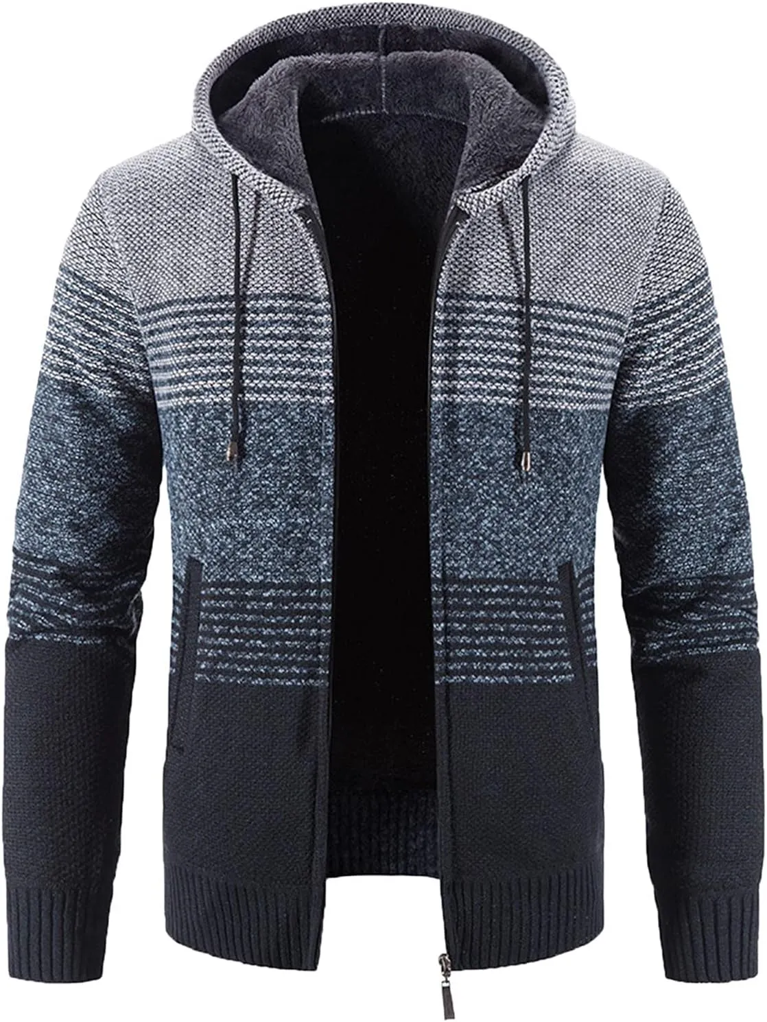 MIDOO Rain Jacket Men Waterproof Lightweight Casual Fleece Warm Jackets Thick Coats Breathable Long Sleeve Loose Sweater