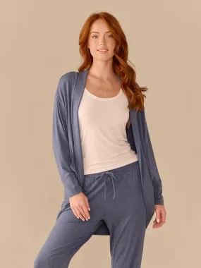 Modal Cocoon Cardigan | Heather Navy