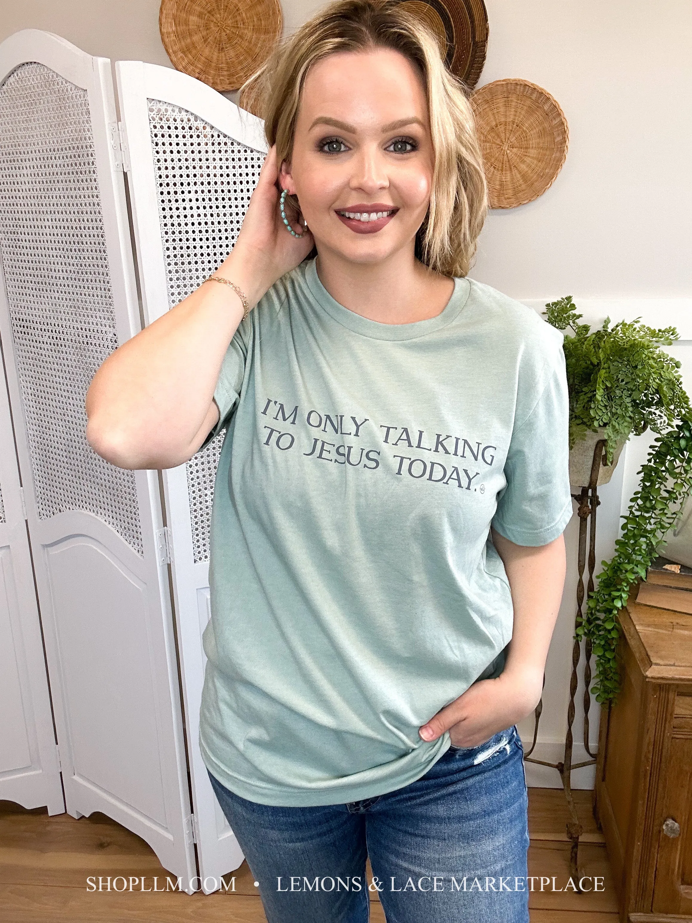 Only Talking to Jesus Graphic Tee