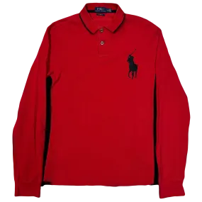 Ralph Lauren Longsleeve Polo In Red ( L )