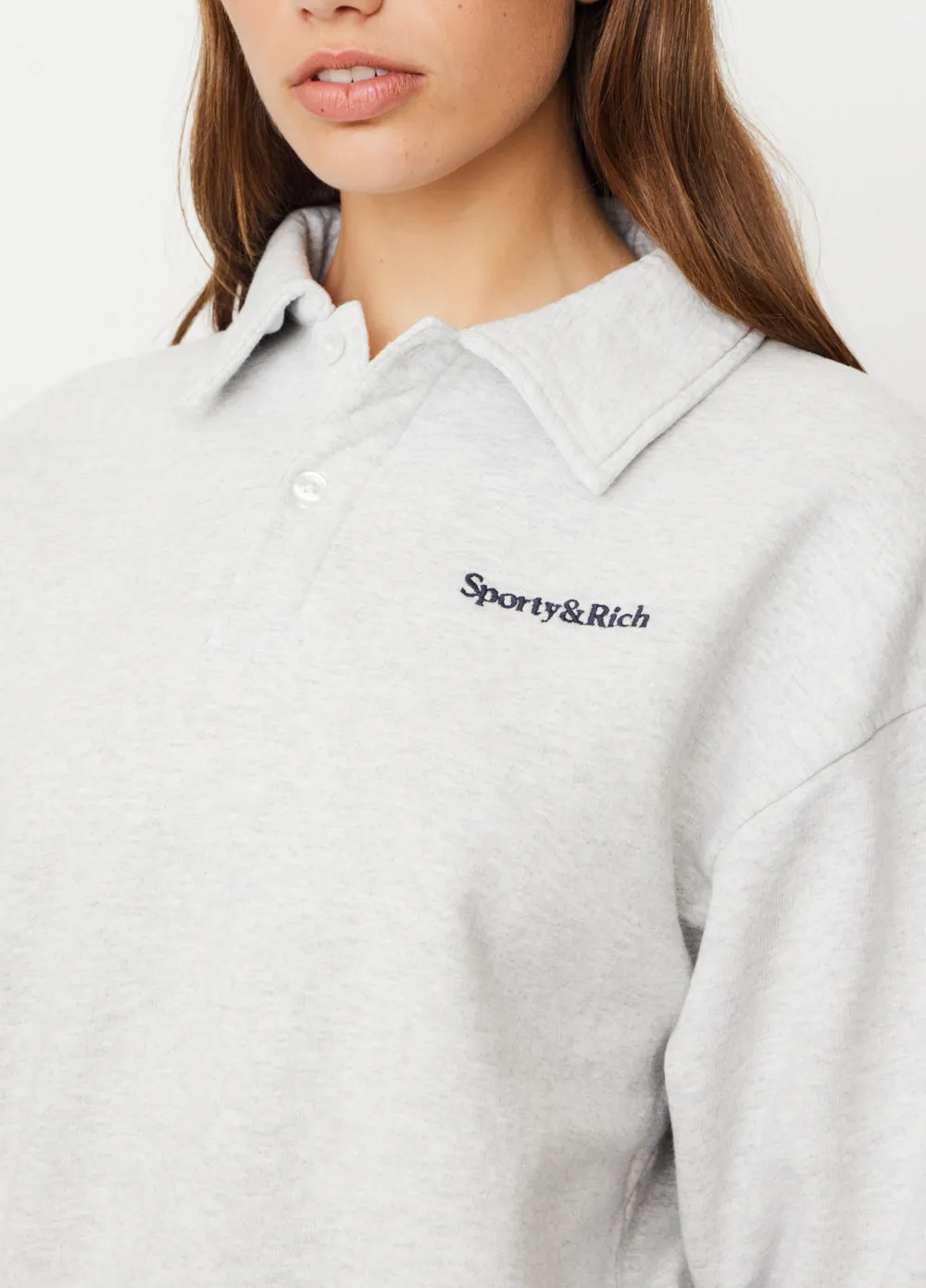 Serif Logo Embroidered Polo
