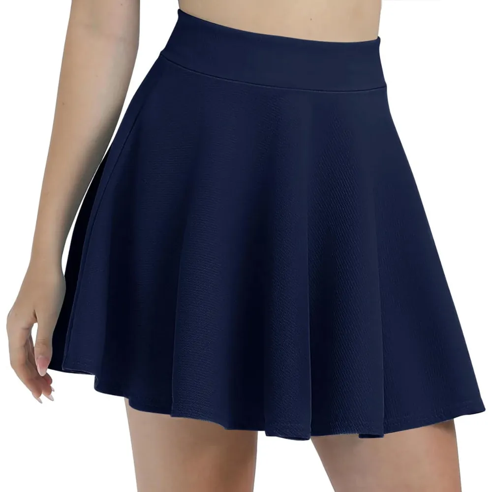 Stretchy Mini Flared Skirt