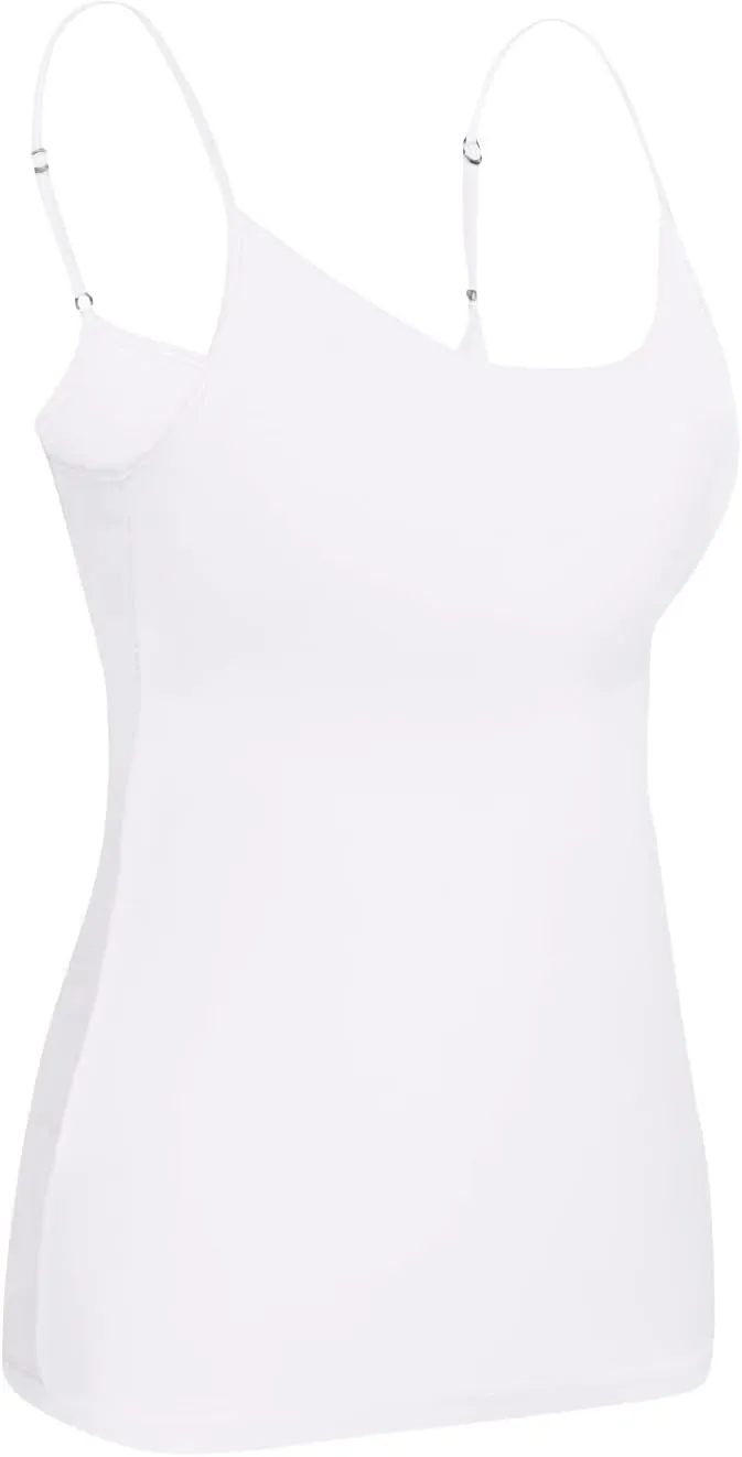 Tank Tops for Women Built in Bra Adjustable Spaghetti Strap Workout Yoga Shirts Basic Tank Tops Layer Padded Bra