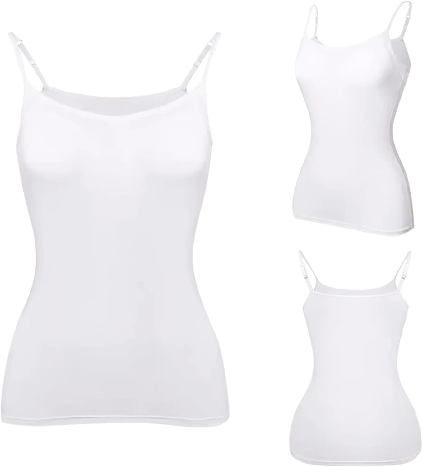 Tank Tops for Women Built in Bra Adjustable Spaghetti Strap Workout Yoga Shirts Basic Tank Tops Layer Padded Bra