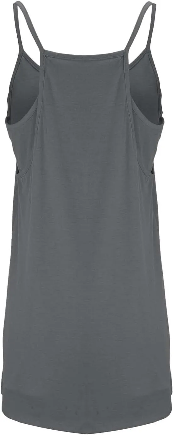 Tennis Dress for Women Built-in Shorts Casual Sleeveless Spaghetti Strap Sundress Workout Athletic Dress with Pocket