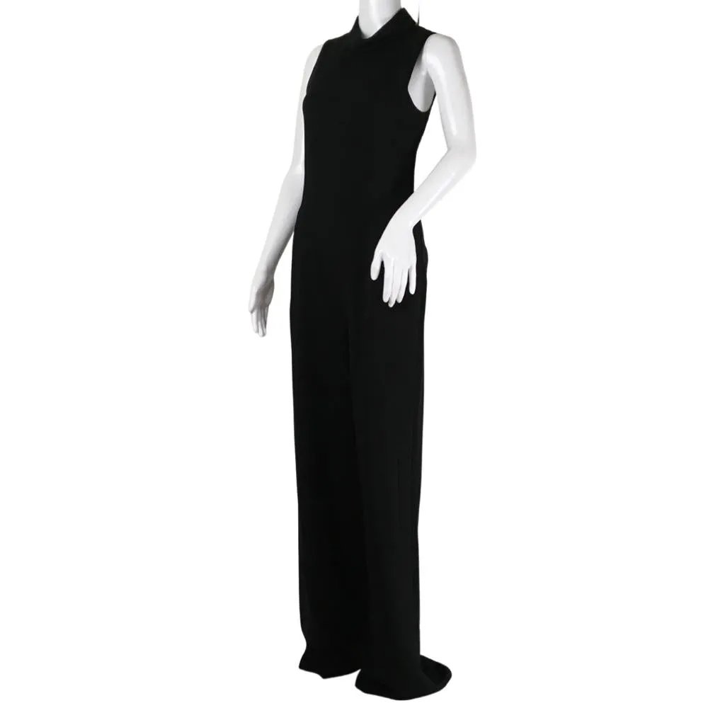 Veronica Beard Mock Neck Wide Leg Black Color Adina Jumpsuit
