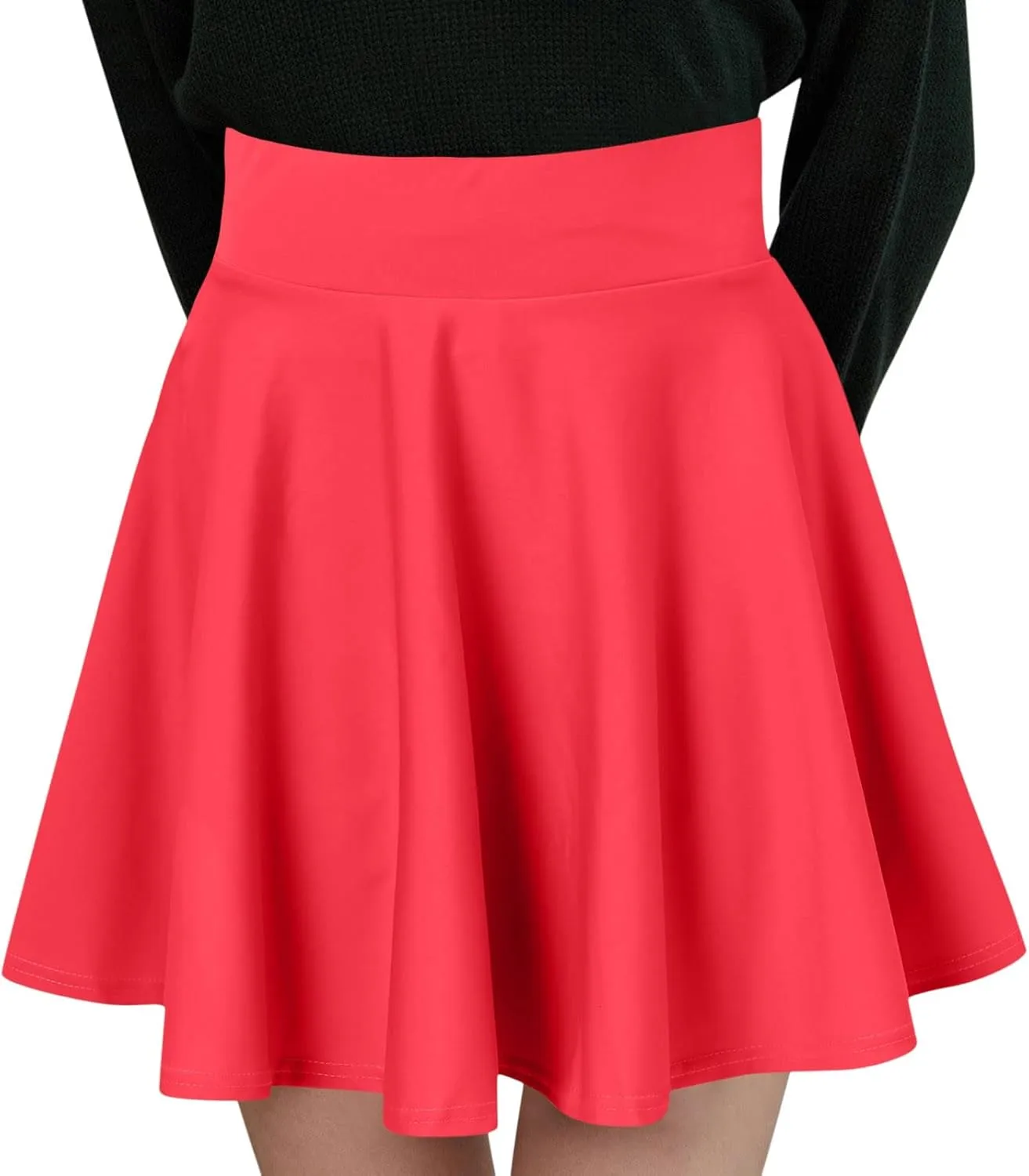Women's Casual Basic Versatile Stretchy Waist Skirt Flared Pleated Mini Skater Skirt Sexy Club Y2k A-line Skirt
