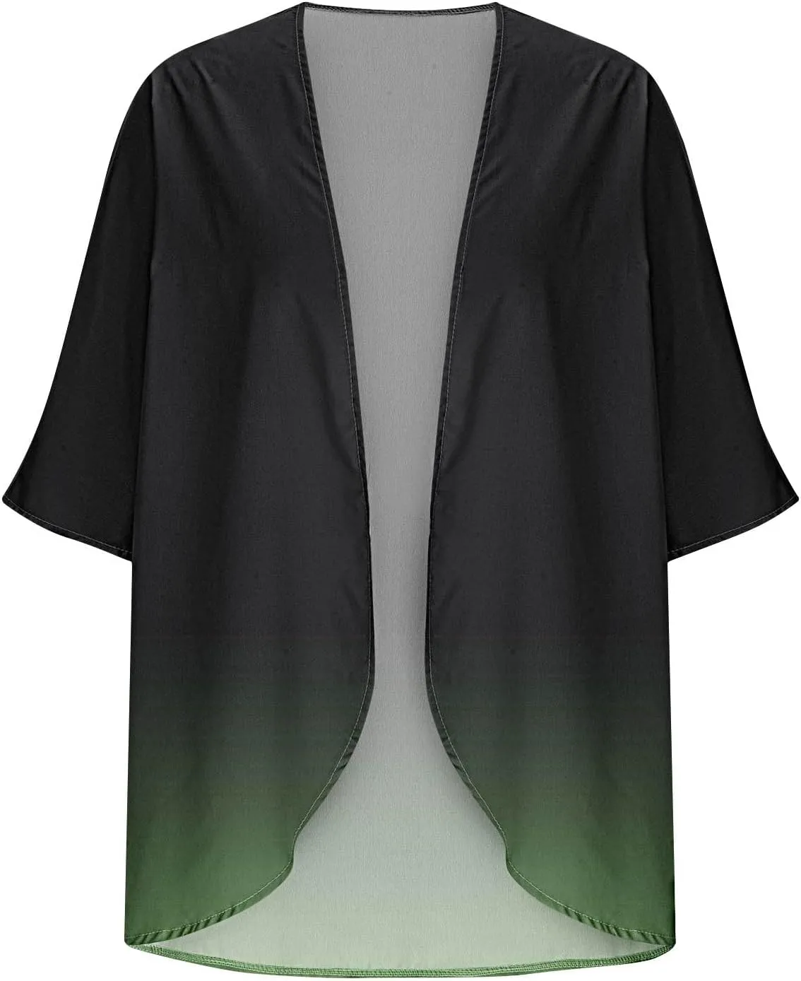 Womens Kimono Cover Ups Tops Gradient Tie Dye Summer Lightweight Cardigans Beach Sheer Blouse Shirts Loose Outfits
