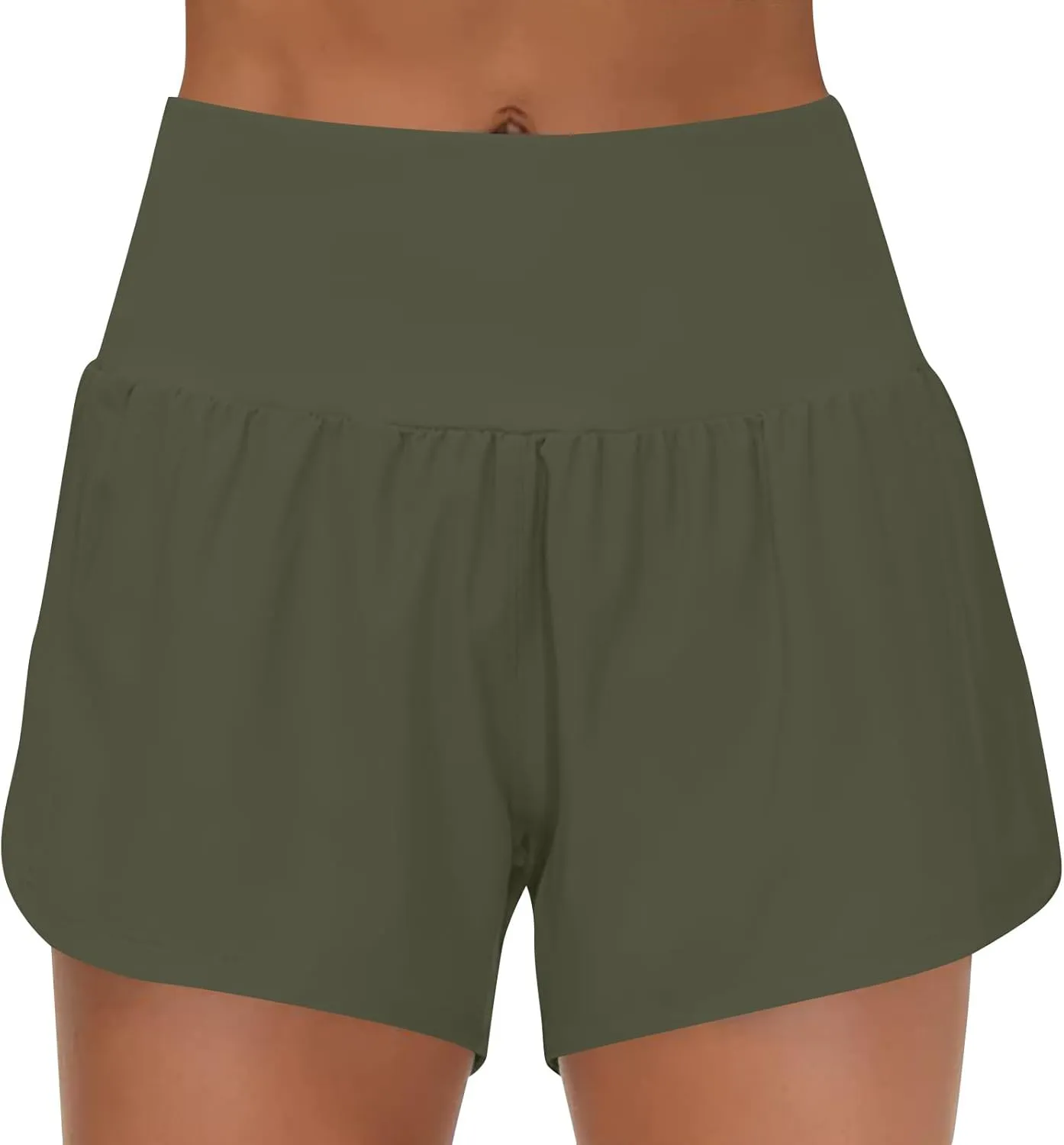 Workout Shorts Women Summer Comfy Quick Dry High Waisted Pull On Shorts Cute Gym Hiking Loose Light Weight Short Pants