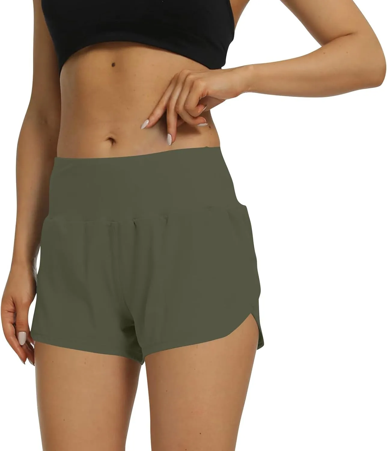 Workout Shorts Women Summer Comfy Quick Dry High Waisted Pull On Shorts Cute Gym Hiking Loose Light Weight Short Pants