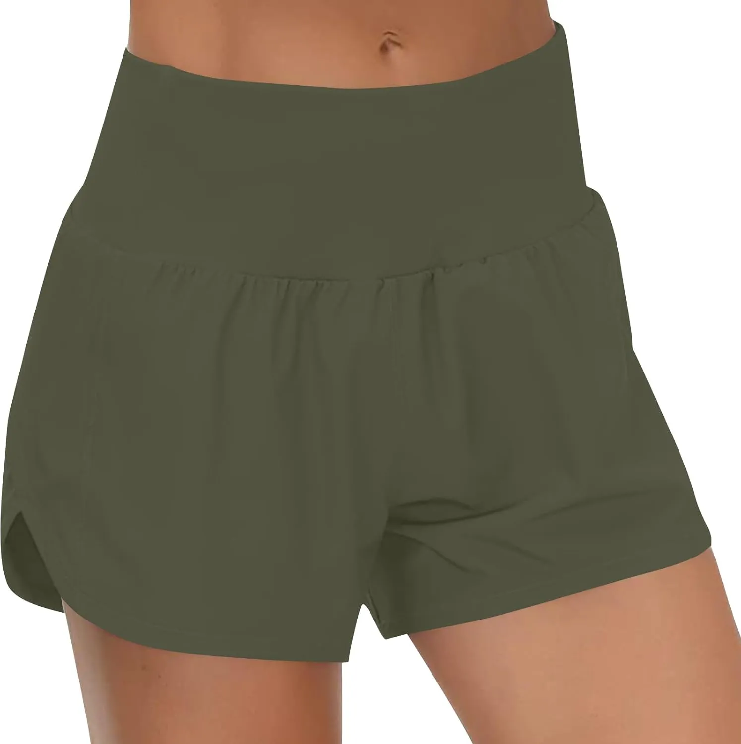 Workout Shorts Women Summer Comfy Quick Dry High Waisted Pull On Shorts Cute Gym Hiking Loose Light Weight Short Pants