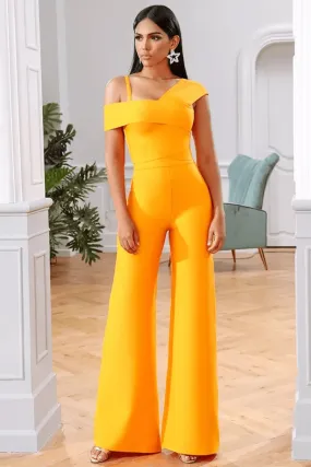 Yellow bodycon Top & Pants Two Piece Jumpsuit Set
